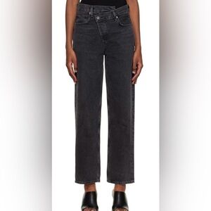 Agolde Criss Cross Upsized Jeans Black 28